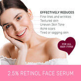 andMe 2.5% Retinol Anti Ageing Face Serum for Skin Care | Glowing Skin | With Hyaluronic Acid, Niacinamide & Aloe Vera | Dermatologically Tested | Paraben-free & Vegan | For All Skin Types| 30 ML